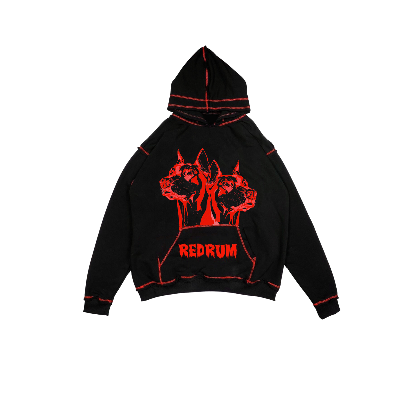 Cursed Dogs Red Hoodie