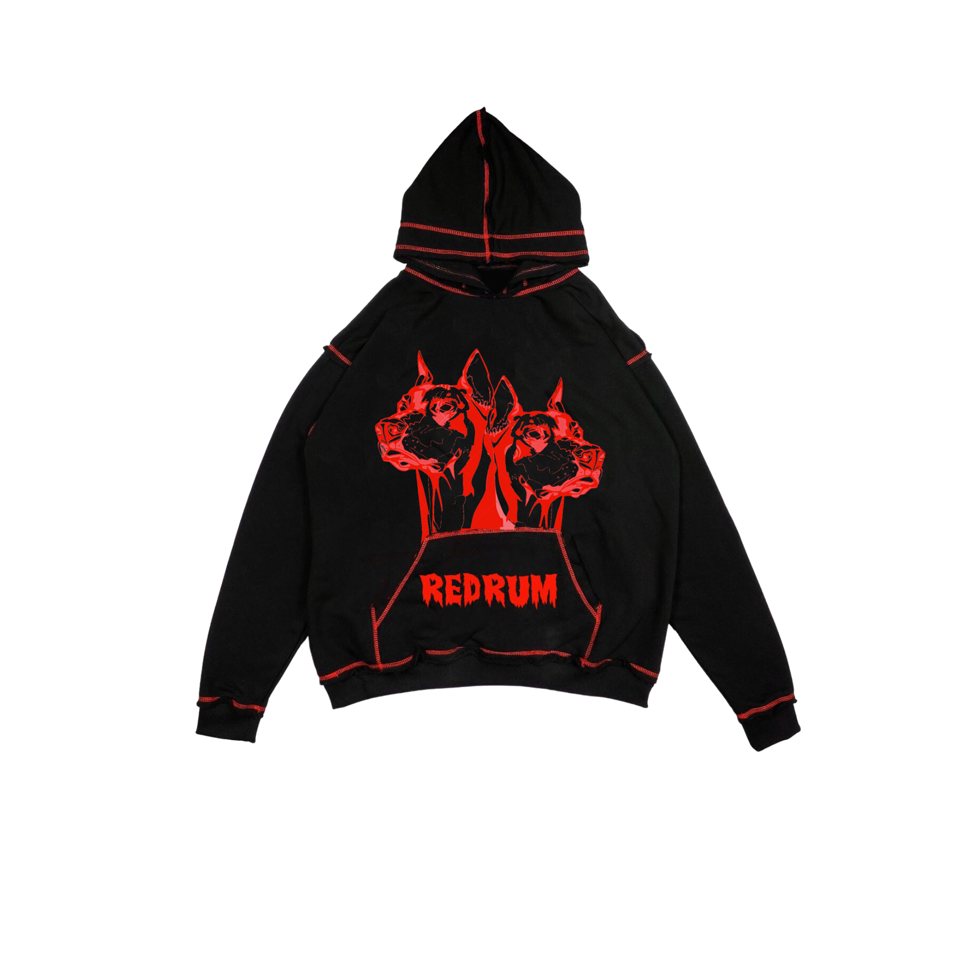 Cursed Dogs Red Hoodie